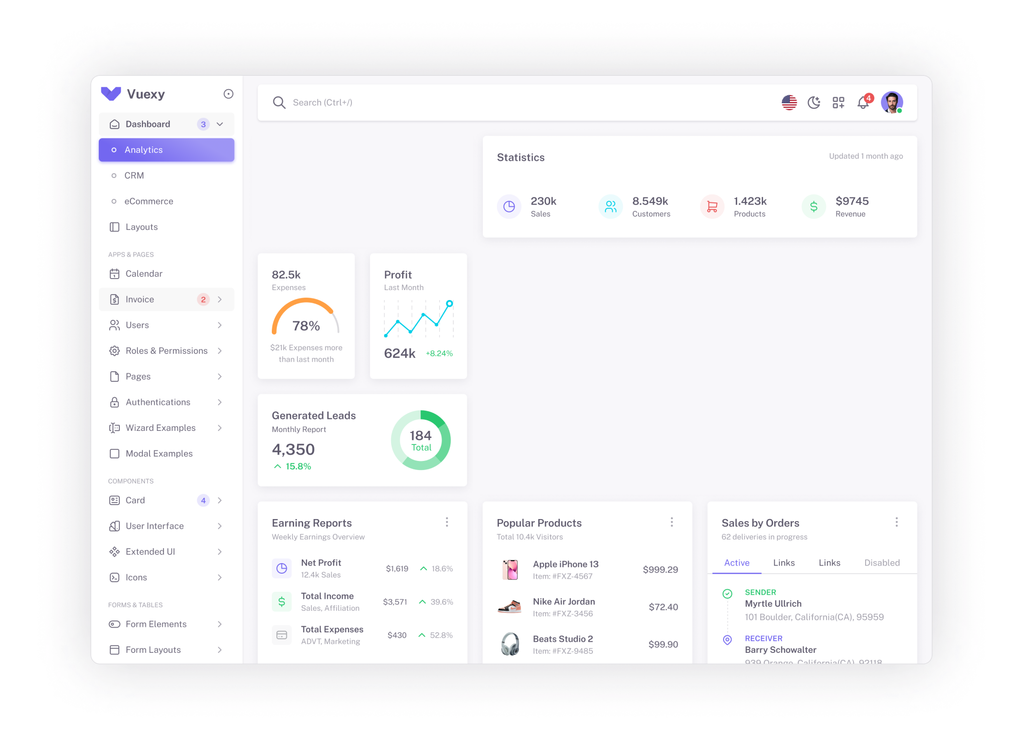 hero dashboard